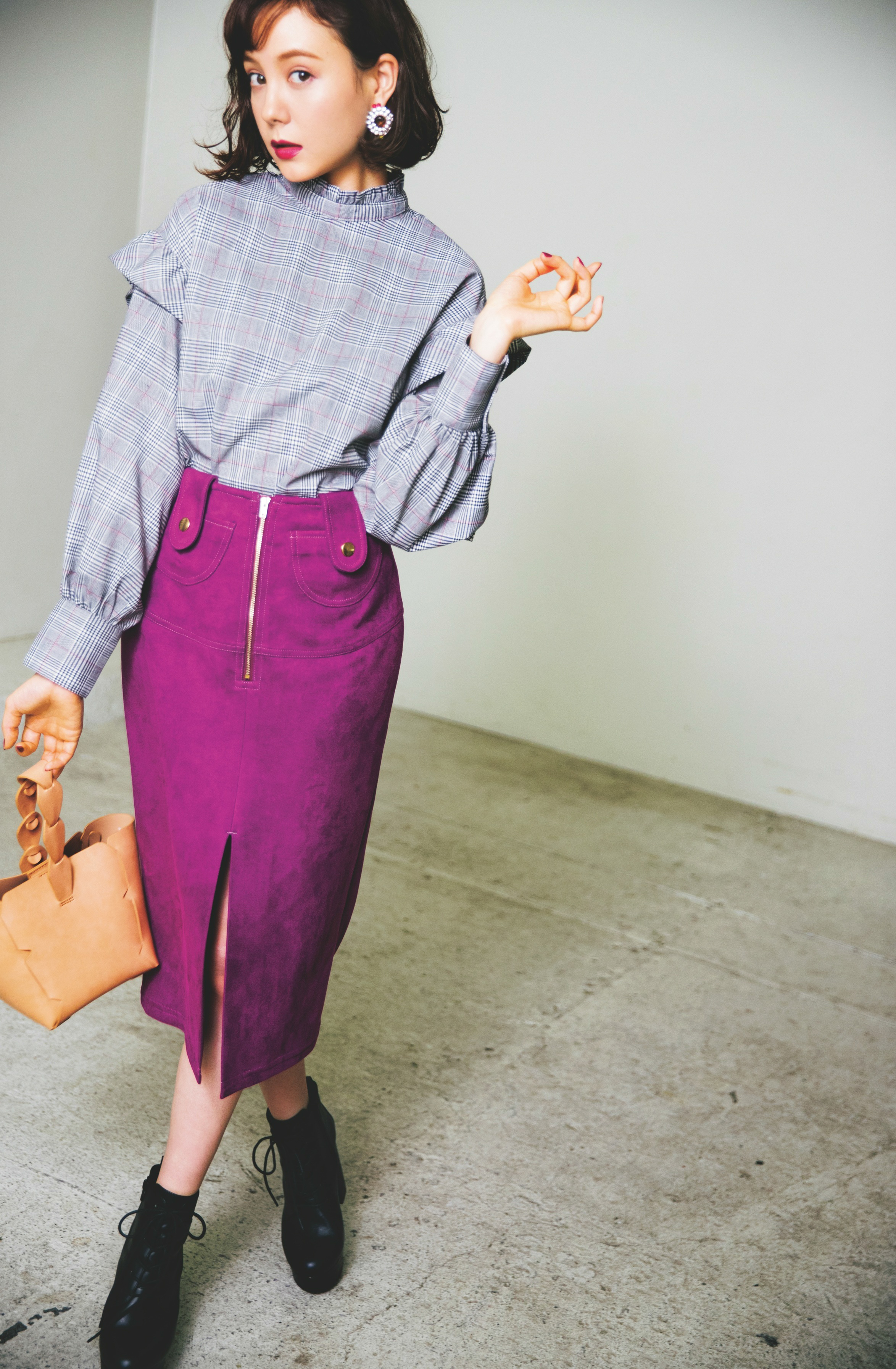[×PURPLE]大人っぽくてキャッチー♥　理想的なロンスカコーデ