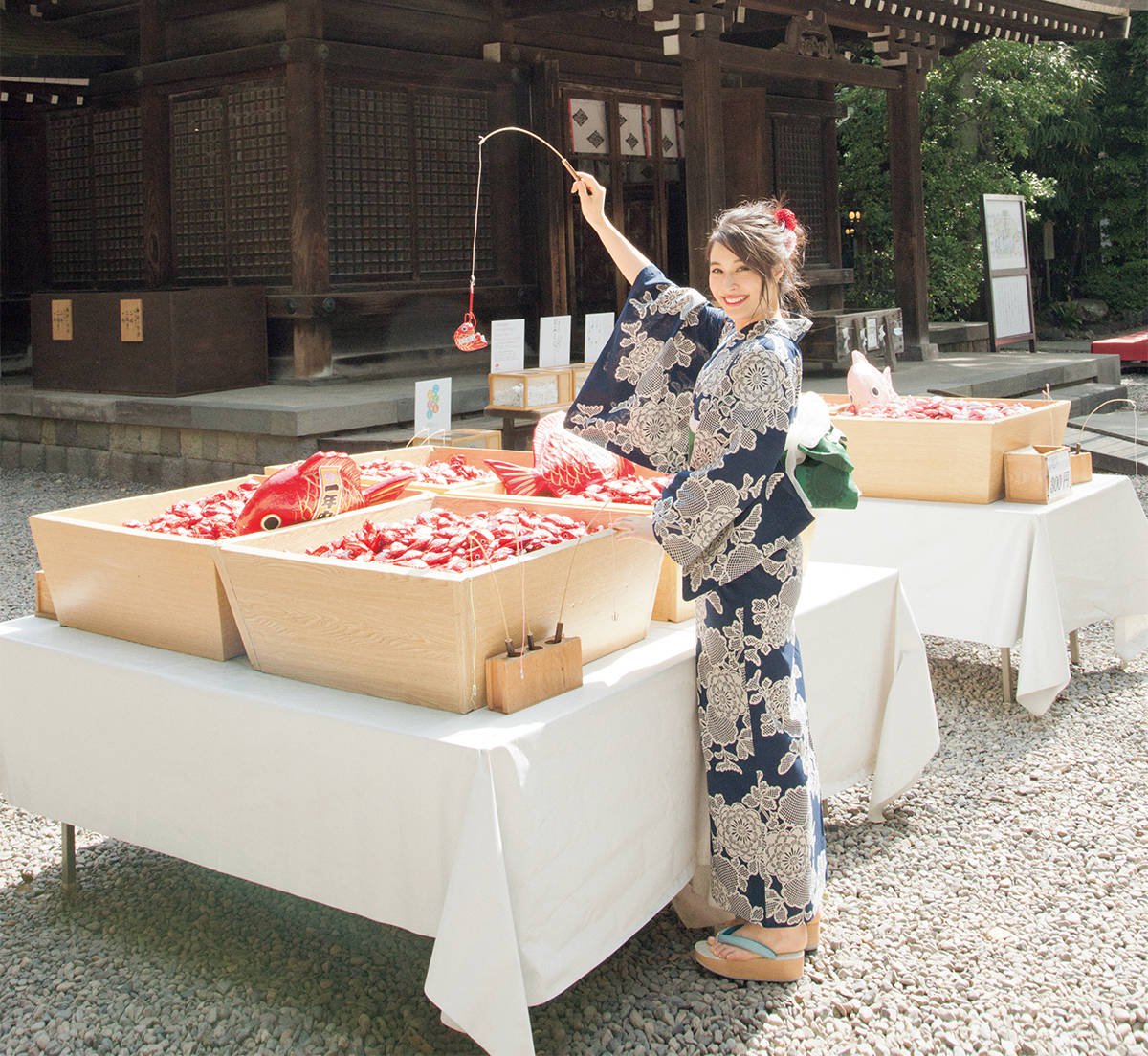 【紺の浴衣】で縁結びおみくじ